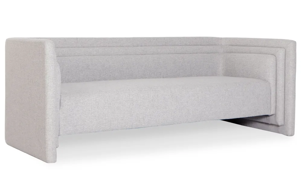 Fredonia Divano contemporaneo cubo 3 posti Tessuto grigio