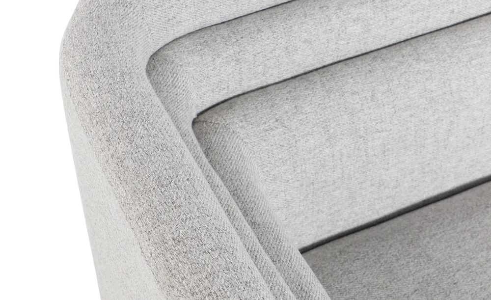 Fredonia Divano contemporaneo cubo 3 posti Tessuto grigio