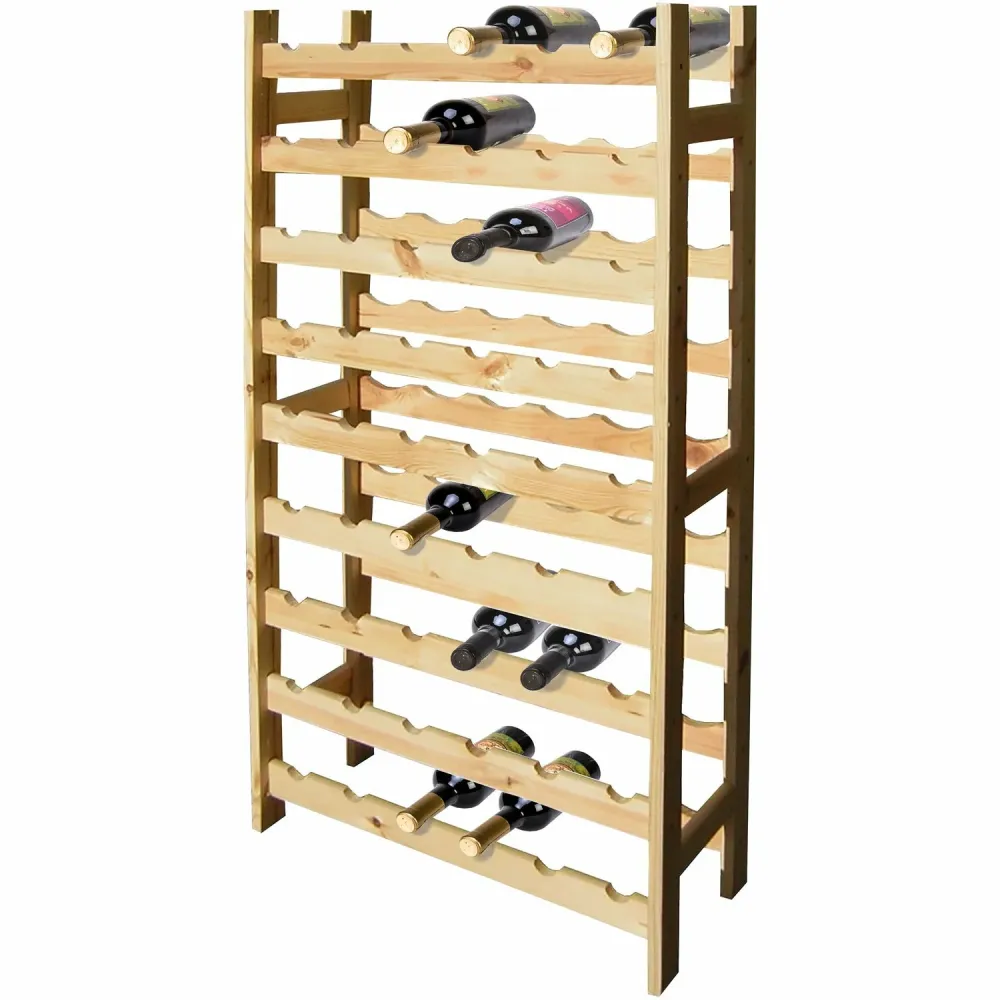 VESTIAMO CASA - Cantinetta legno 54 posti 9 ripiani - h120x63x27 cm
