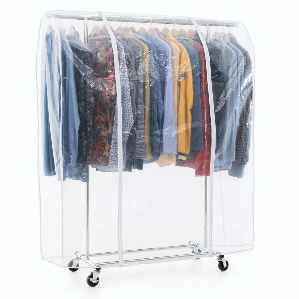 Tatkraft Danko & Anwalt - Appendiabiti con ruote + Сopri stand appendiabiti, Portata Fino 100kg, Stender Appendiabiti, 91-...