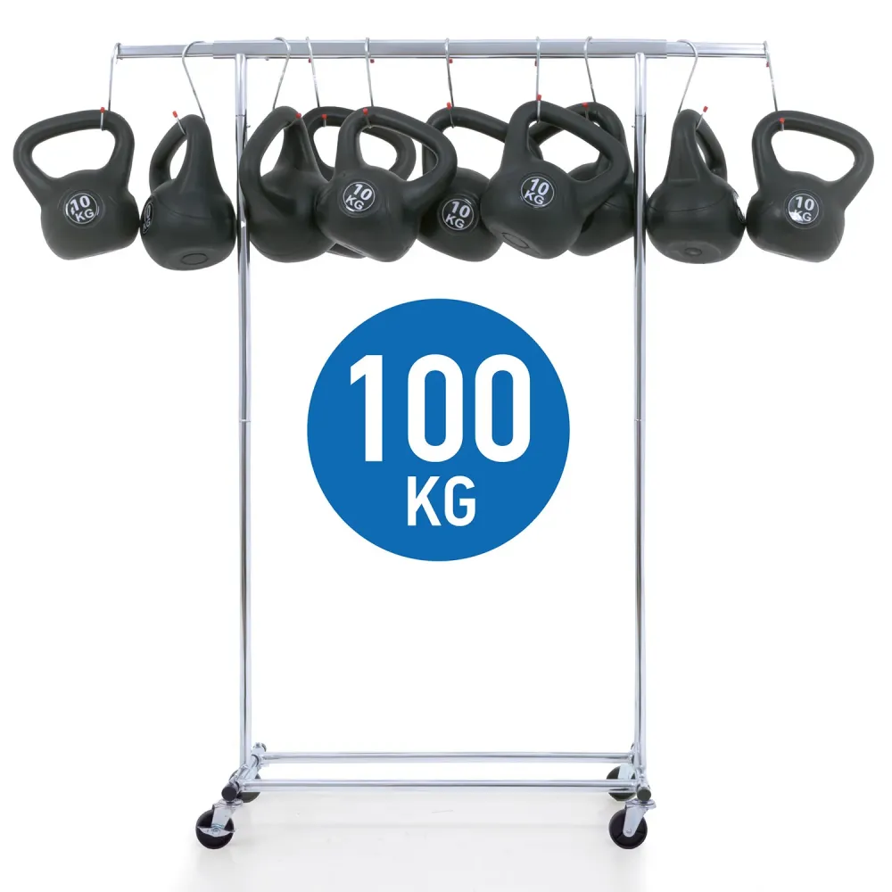 Tatkraft Danko & Anwalt - Appendiabiti con ruote + Сopri stand appendiabiti, Portata Fino 100kg, Stender Appendiabiti, 91-...