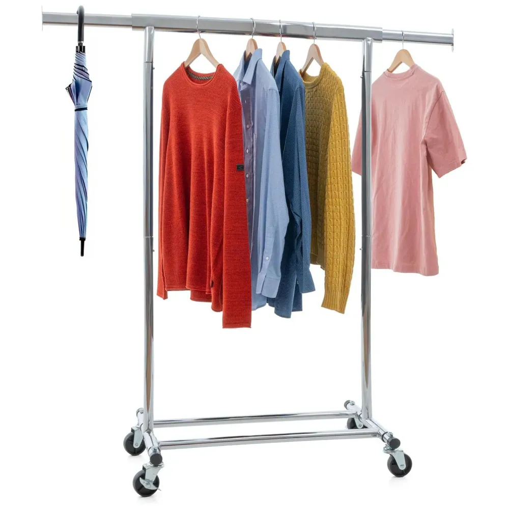 Tatkraft Danko & Anwalt - Appendiabiti con ruote + Сopri stand appendiabiti, Portata Fino 100kg, Stender Appendiabiti, 91-...