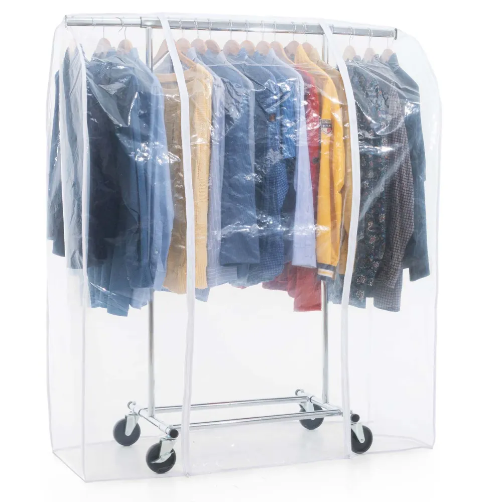 Tatkraft Darren & Protector - Armadio Tessuto, Rella Appendiabiti, con Ruote, Stand Appendiabiti con Copertura, Appendiabi...