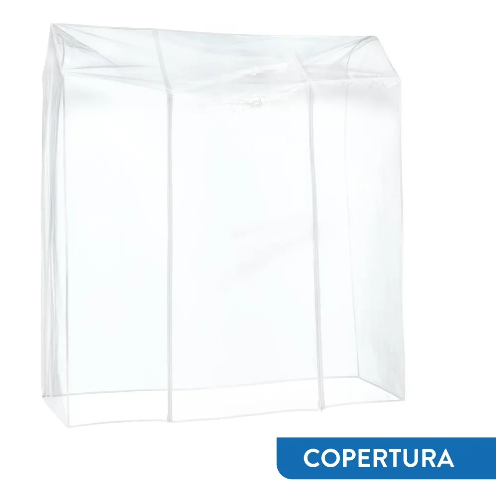 Tatkraft Darren & Protector - Armadio Tessuto, Rella Appendiabiti, con Ruote, Stand Appendiabiti con Copertura, Appendiabi...