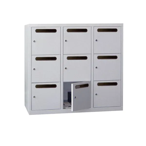 Armadietto sospeso Pavoy 1087/500/1200 3l x 3a cilindro larghezza vano 400 mm fessura 30 mm binario angolare 61213-334-951...