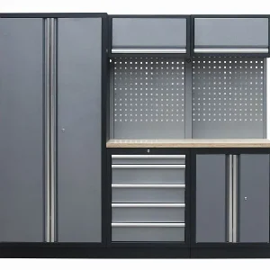 Armadietto da Banco Modulo officina Kunzer 1 con piano di lavoro legno WESH1