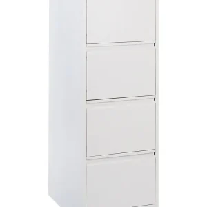 Armadietto metallo bianco 4 cassetti BARITE