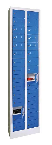 Armadietto scomparti piccoli Pavoy 1950/200/460 serratura cilindro 2 x 15 scomparti ante con porta etichette 21228-046-015...