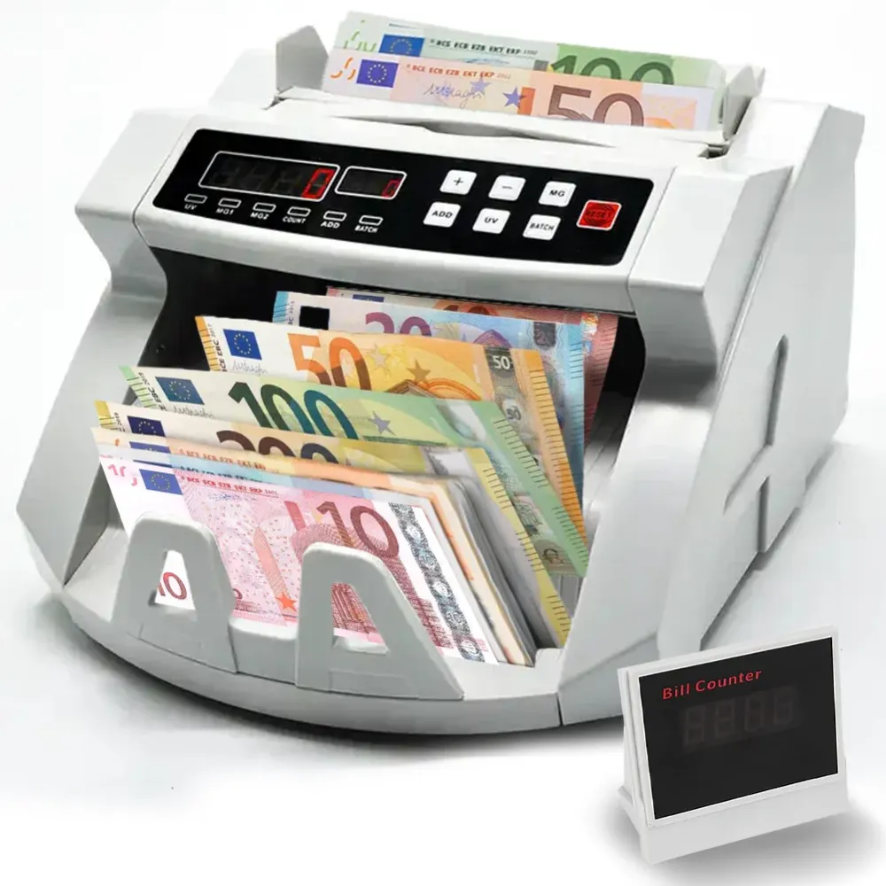 Contabanconote Automatico Verifica Banconote Autenticatore Doppio Display LCD