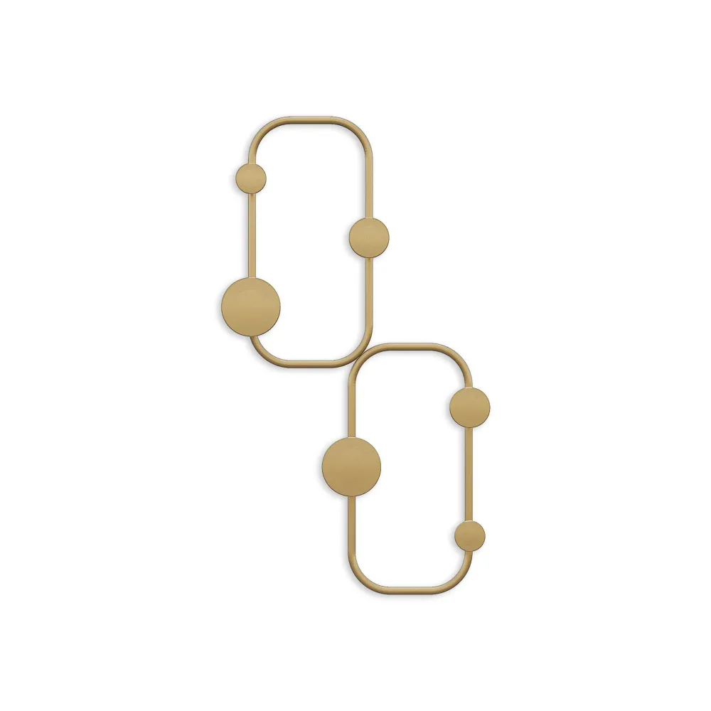 Amkam appendiabiti decorativo L26xH48cm Metallo Oro