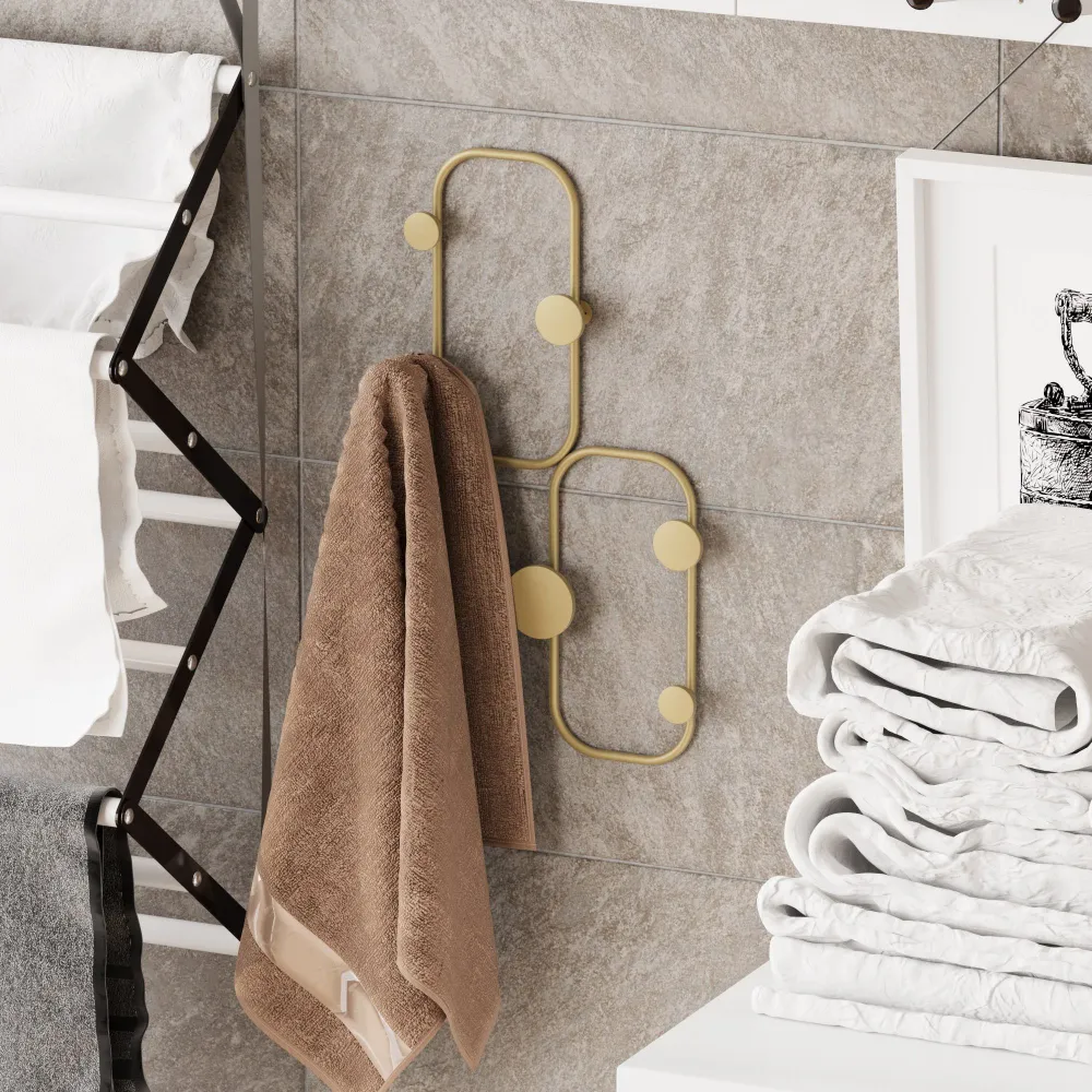 Amkam appendiabiti decorativo L26xH48cm Metallo Oro