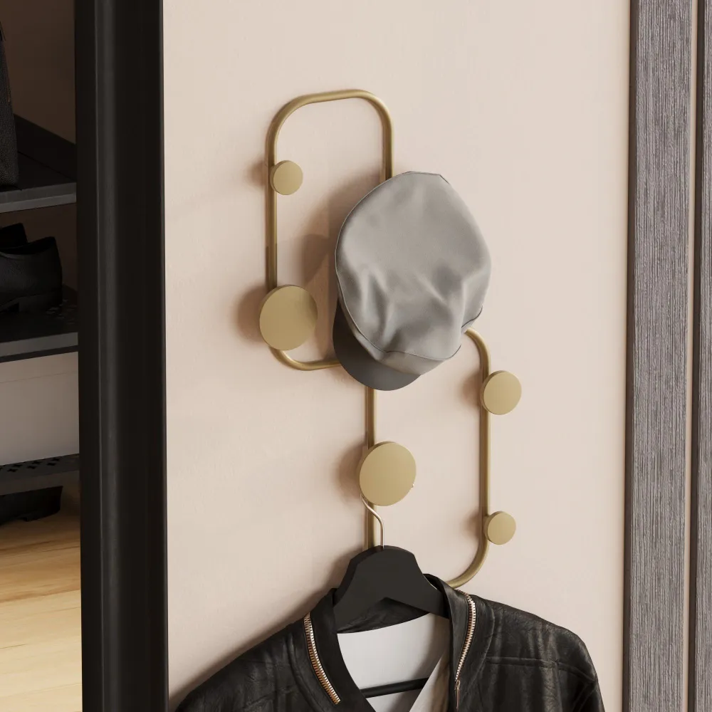 Amkam appendiabiti decorativo L26xH48cm Metallo Oro