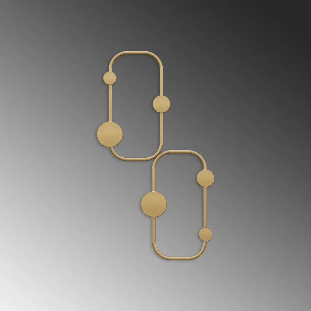 Amkam appendiabiti decorativo L26xH48cm Metallo Oro