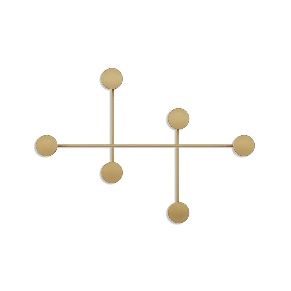 Appendiabiti decorativo Laka L80xH60cm Metallo Oro