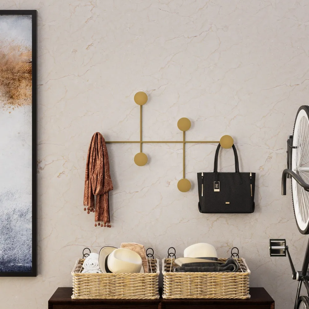 Appendiabiti decorativo Laka L80xH60cm Metallo Oro