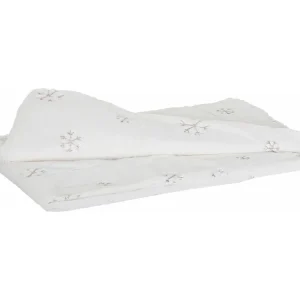 Coperta copriletto decorativo divano Karo T777 poliestere 120x150cm neve