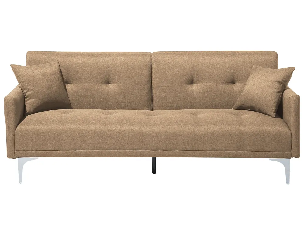 Divano letto attuale 3 posti tessuto beige LUCAN