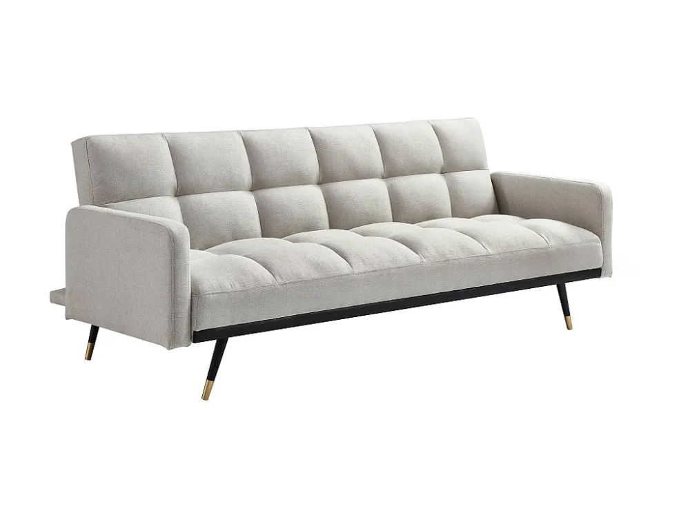 Divano letto 3 posti Tessuto Beige Stile d'epoca ROREMA