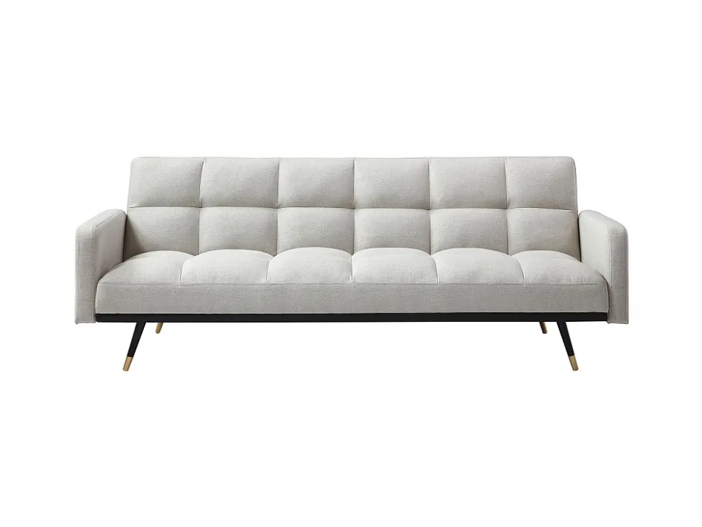 Divano letto 3 posti Tessuto Beige Stile d'epoca ROREMA