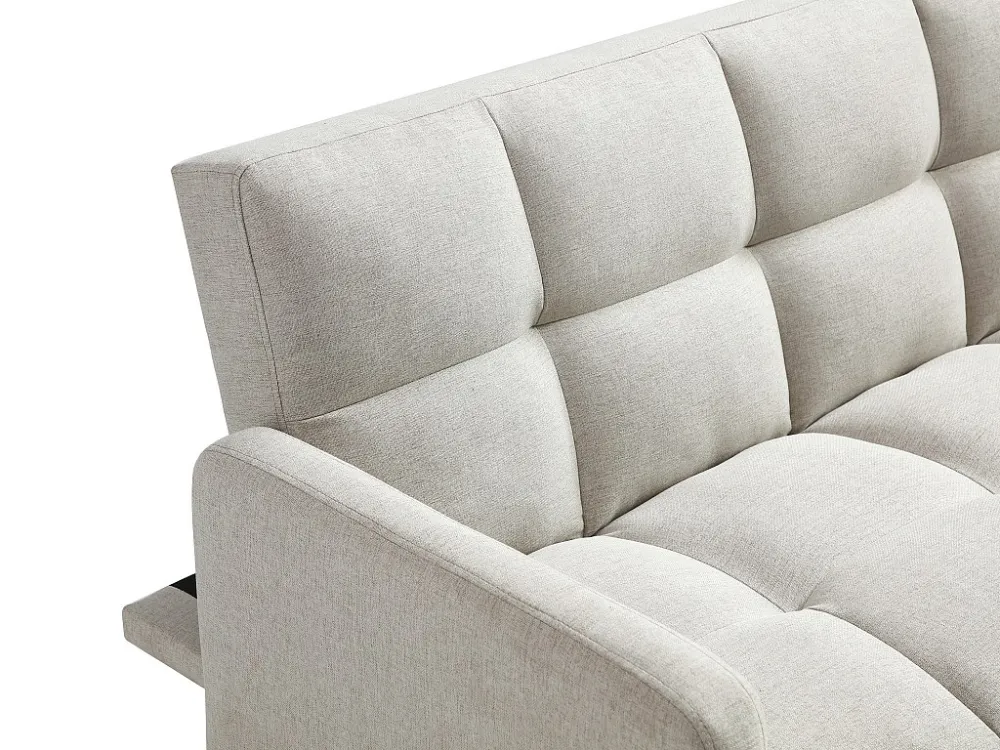 Divano letto 3 posti Tessuto Beige Stile d'epoca ROREMA
