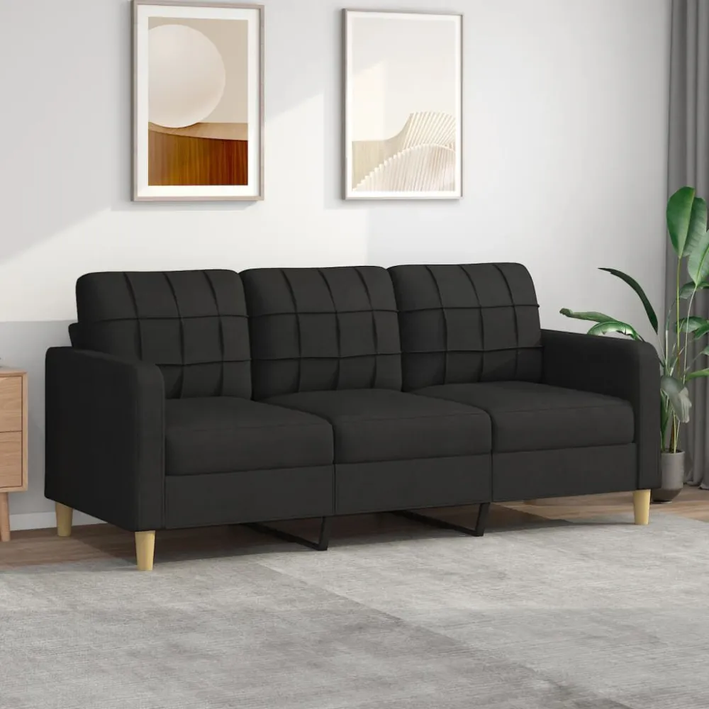 Divano 3 Posti B-Stock Nero 180 cm Tessuto