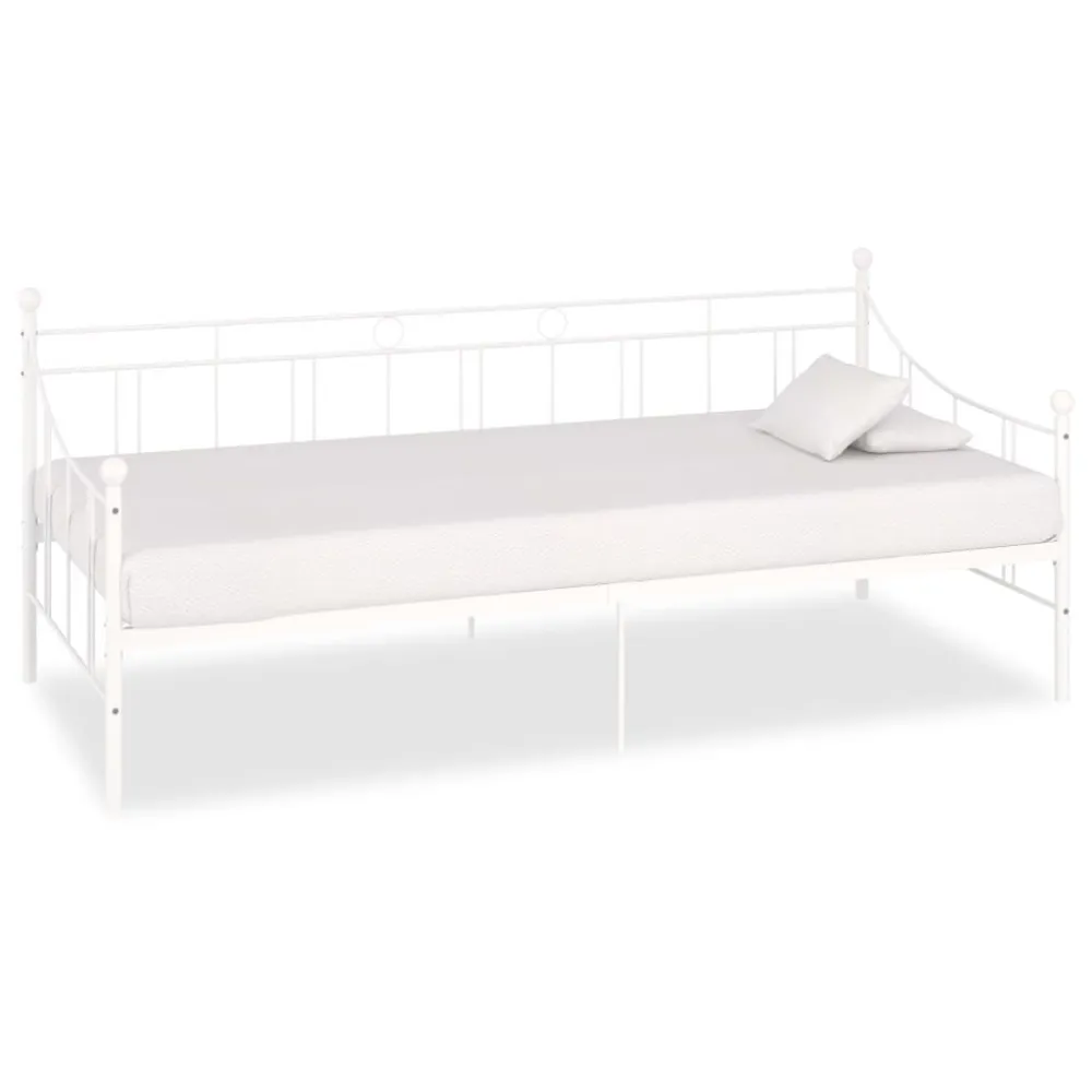 Lettino Ospedaliero Regolabile Telaio Divano Letto Bianco Metallo 90x200 cm