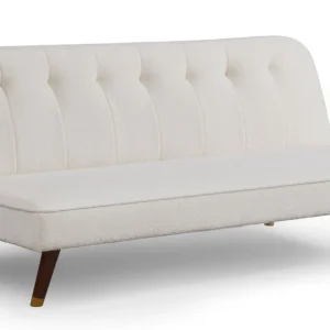 Divano letto Olympia clic-clac Tessuto Bouclette Crema