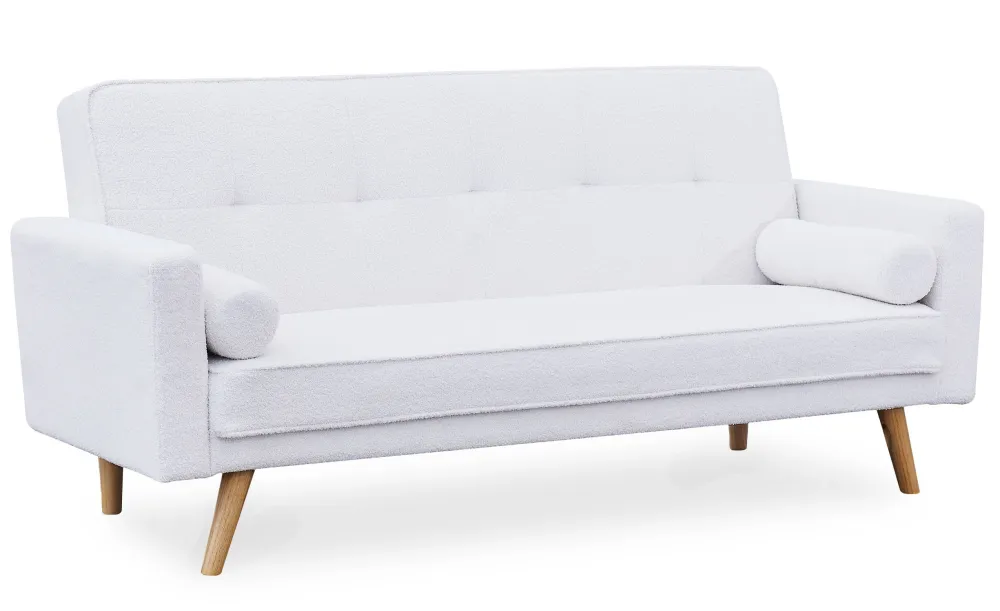 Divano letto scandinavo Slow Fabric Bouclette Crema