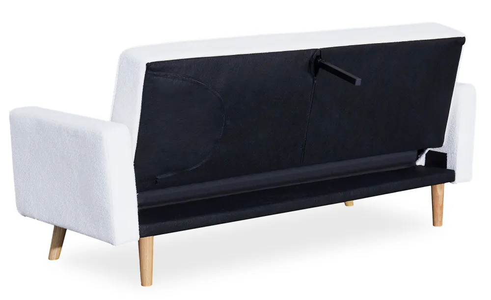 Divano letto scandinavo Slow Fabric Bouclette Crema