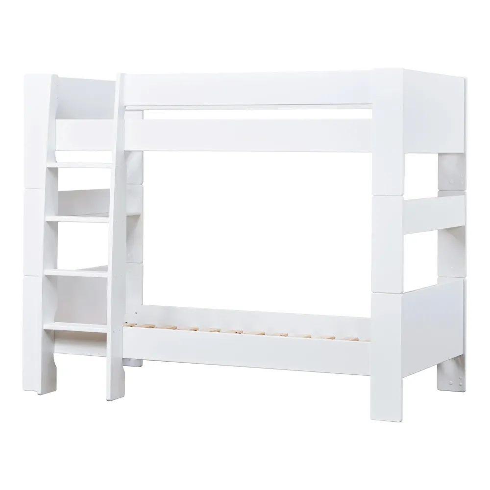 Hoppekids Pure Letto castello 90x200 cm, Bianco