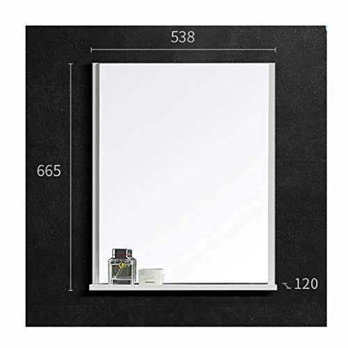 haozai Mobiletto Pensile da Bagno con Specchio, Armadietto da Parete, Specchio Contenitore con Ripiani Regolabili, Bianco,...