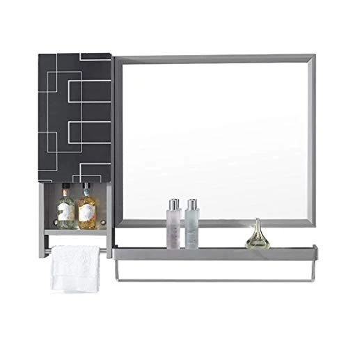Mirror Cabinets Armadietto Specchio Armadietto Specchio da Bagno Acciaio Inox Lucido, Prova di umidità e antiruggine con p...