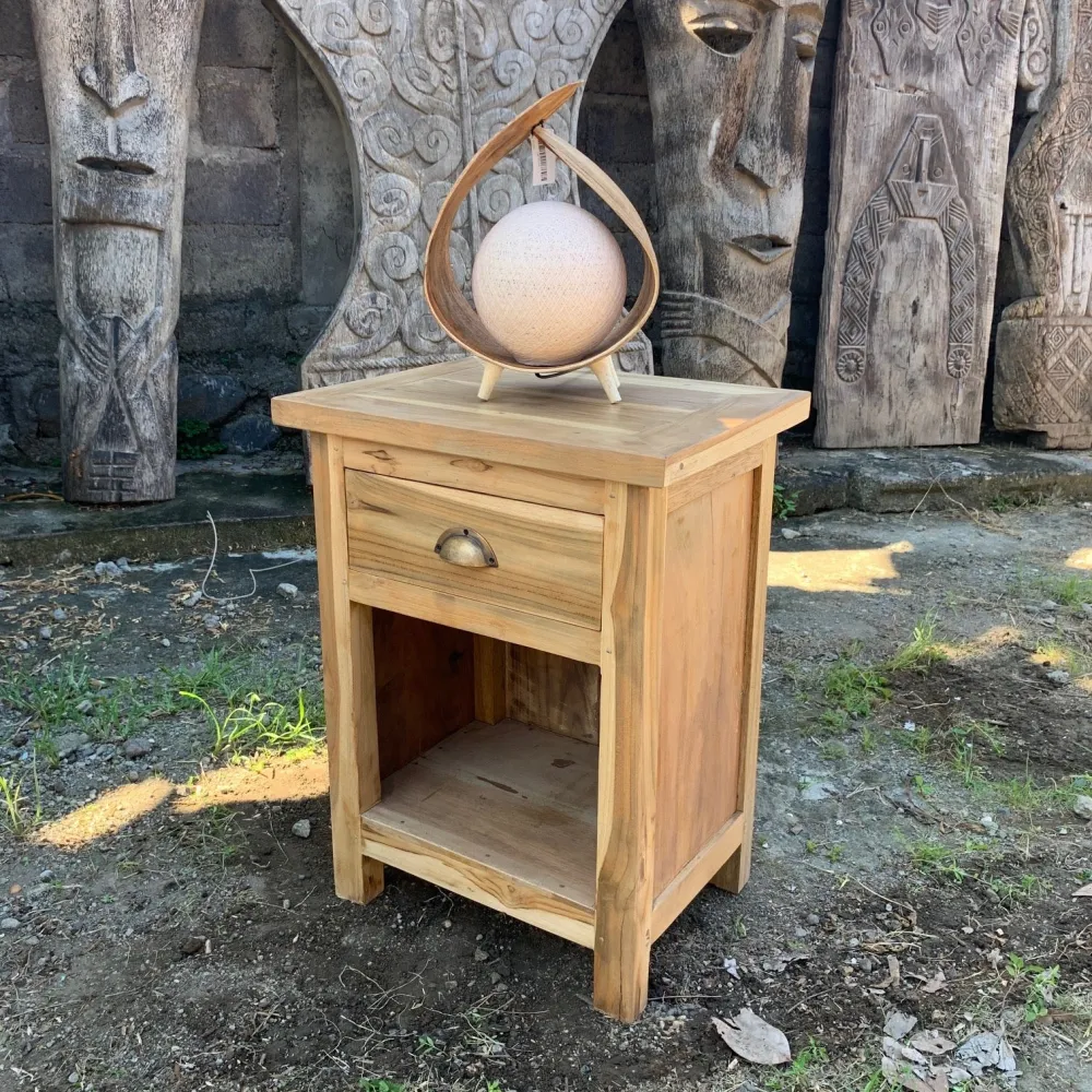 Comodino legno di teak riciclato