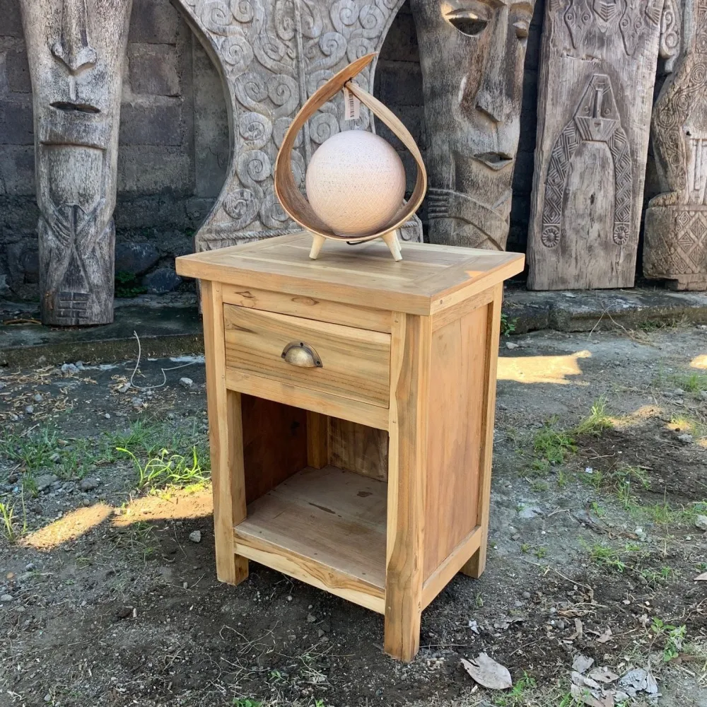 Comodino legno di teak riciclato