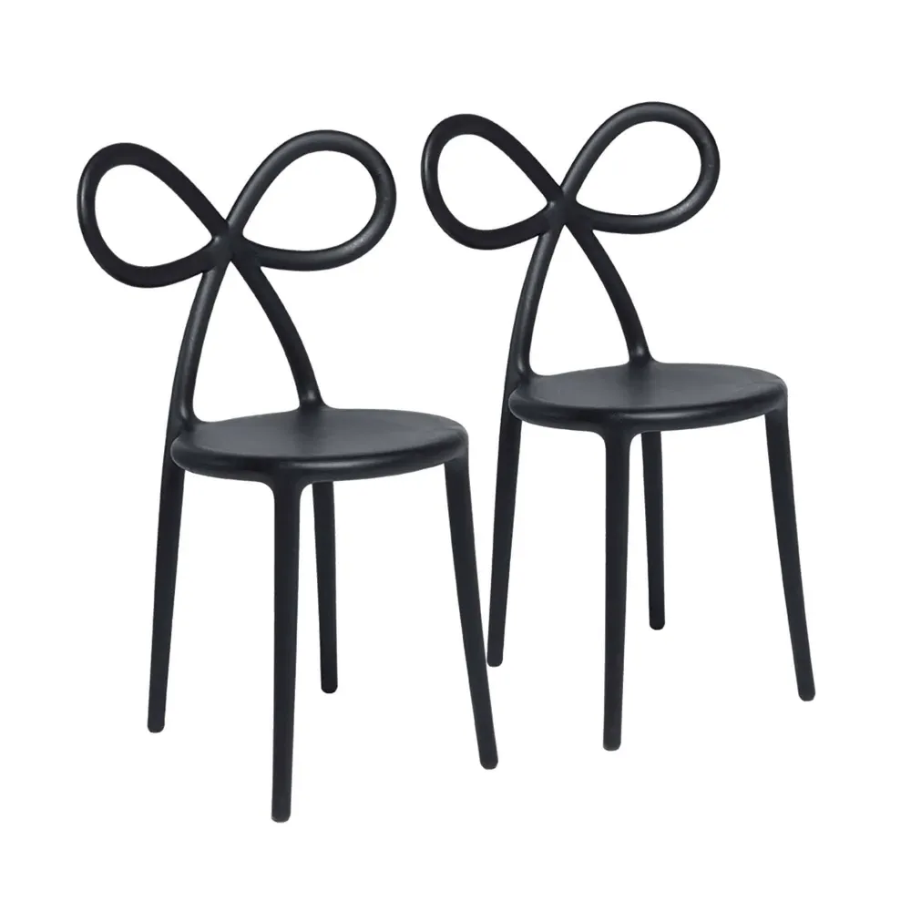 Ribbon Chair, Set 2 pezzi Pink Qeeboo