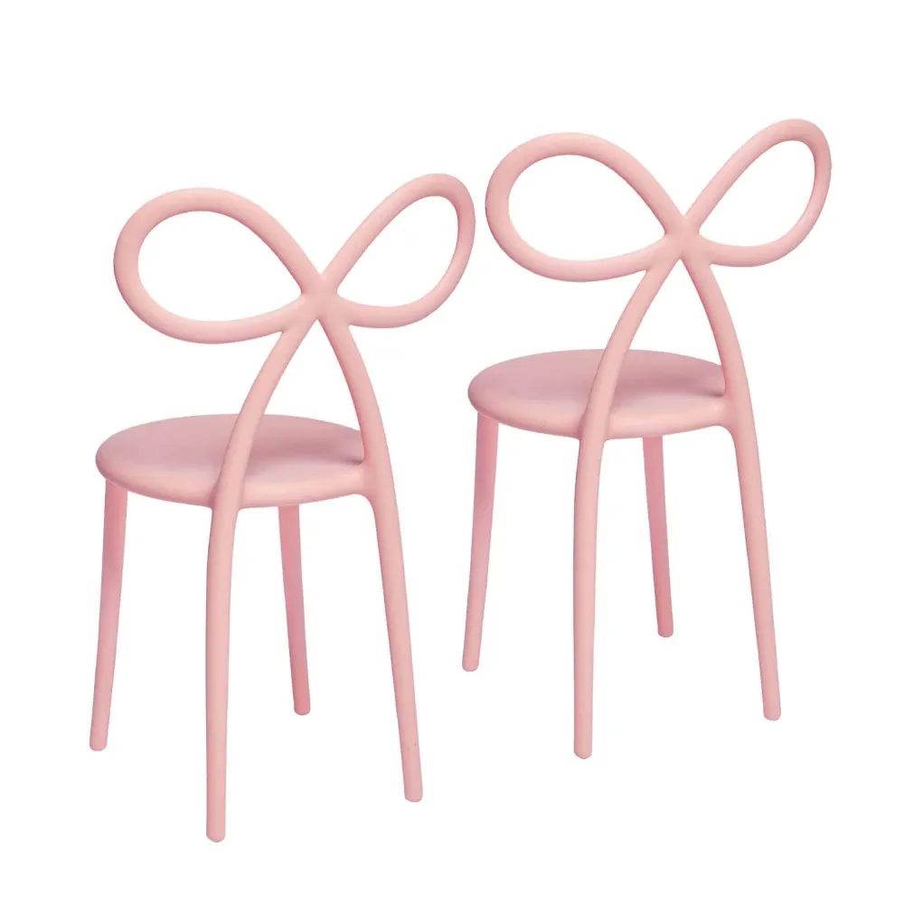 Ribbon Chair, Set 2 pezzi Pink Qeeboo