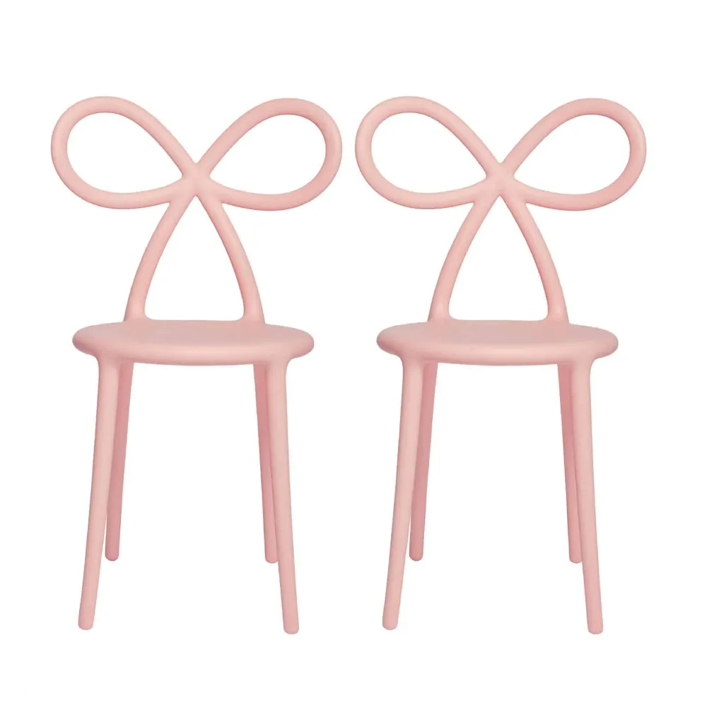 Ribbon Chair, Set 2 pezzi Pink Qeeboo