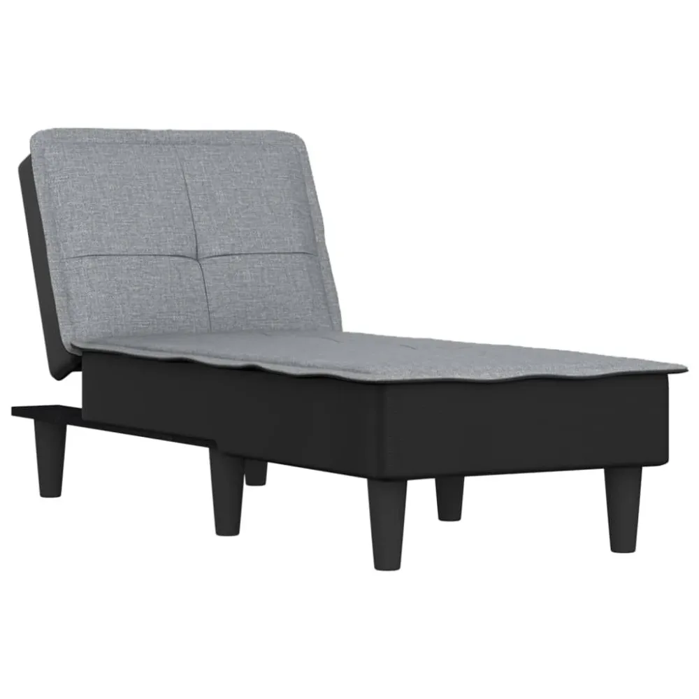 Chaise Longue Tessuto Grigio Chiaro