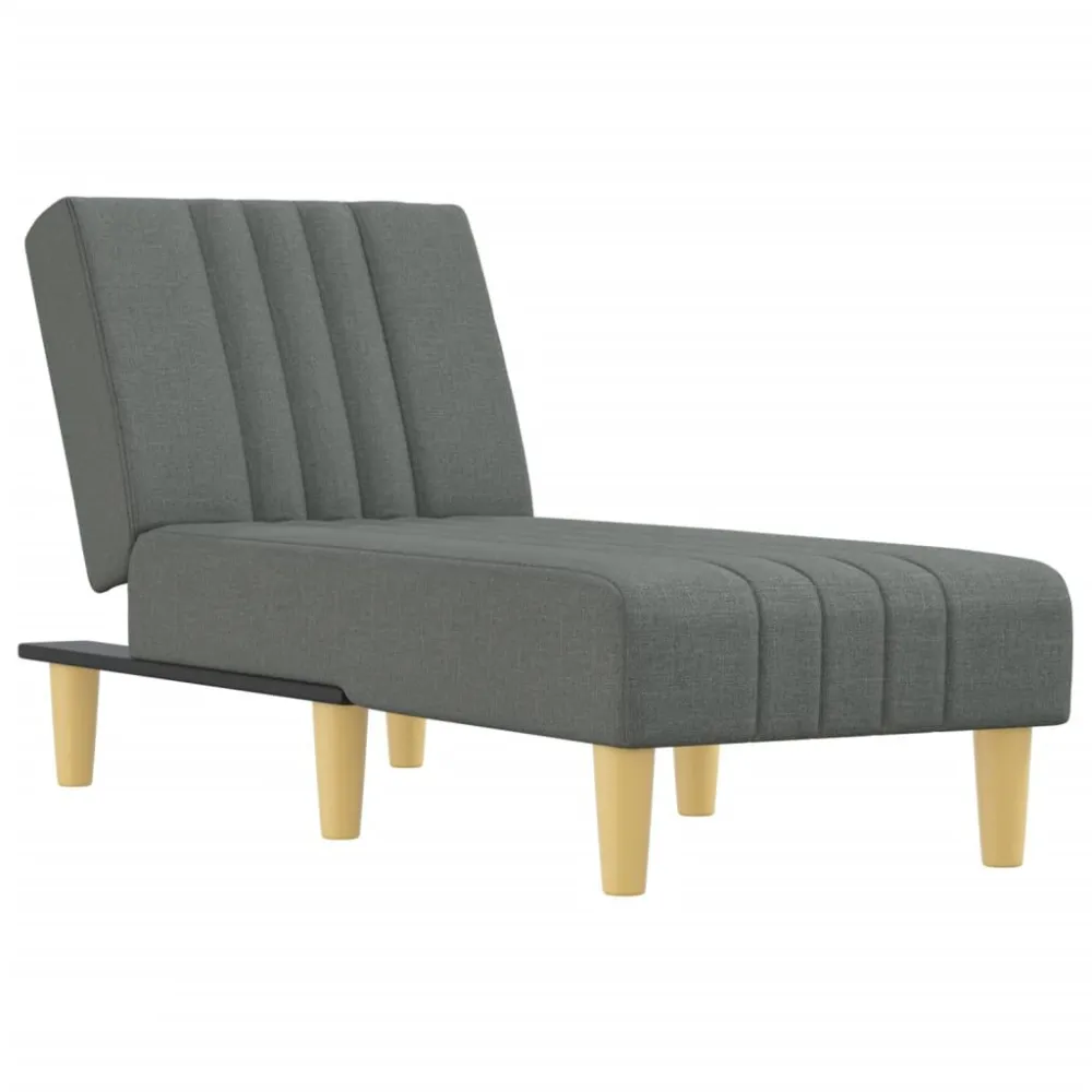 Chaise Longue Tessuto Grigio Scuro
