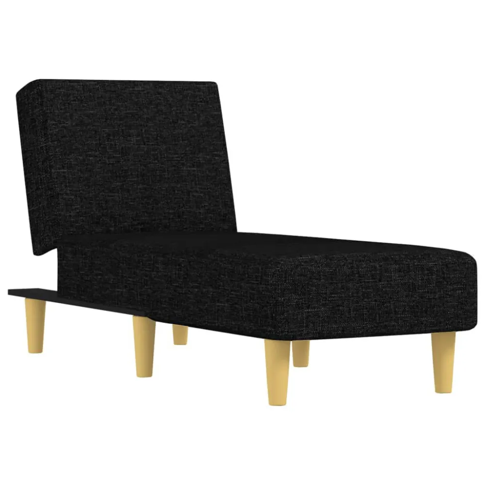 Chaise Longue Tessuto Nero