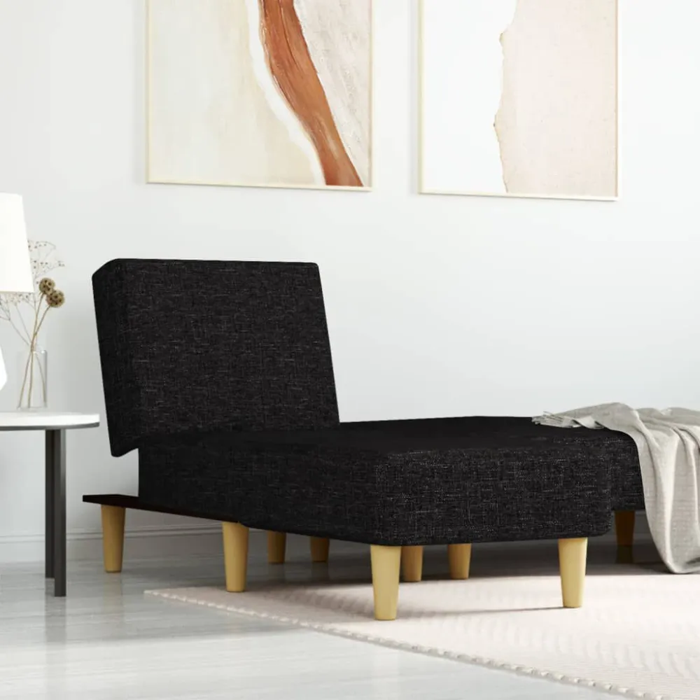 Chaise Longue Tessuto Nero