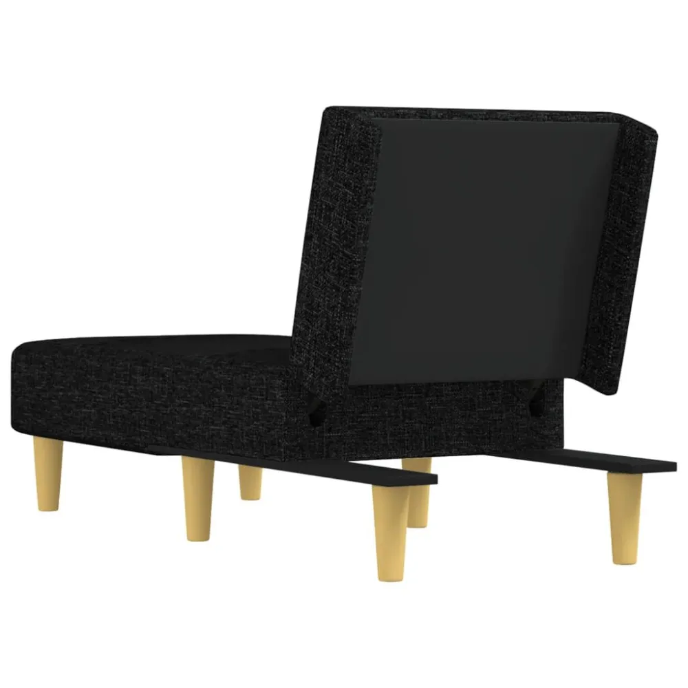 Chaise Longue Tessuto Nero