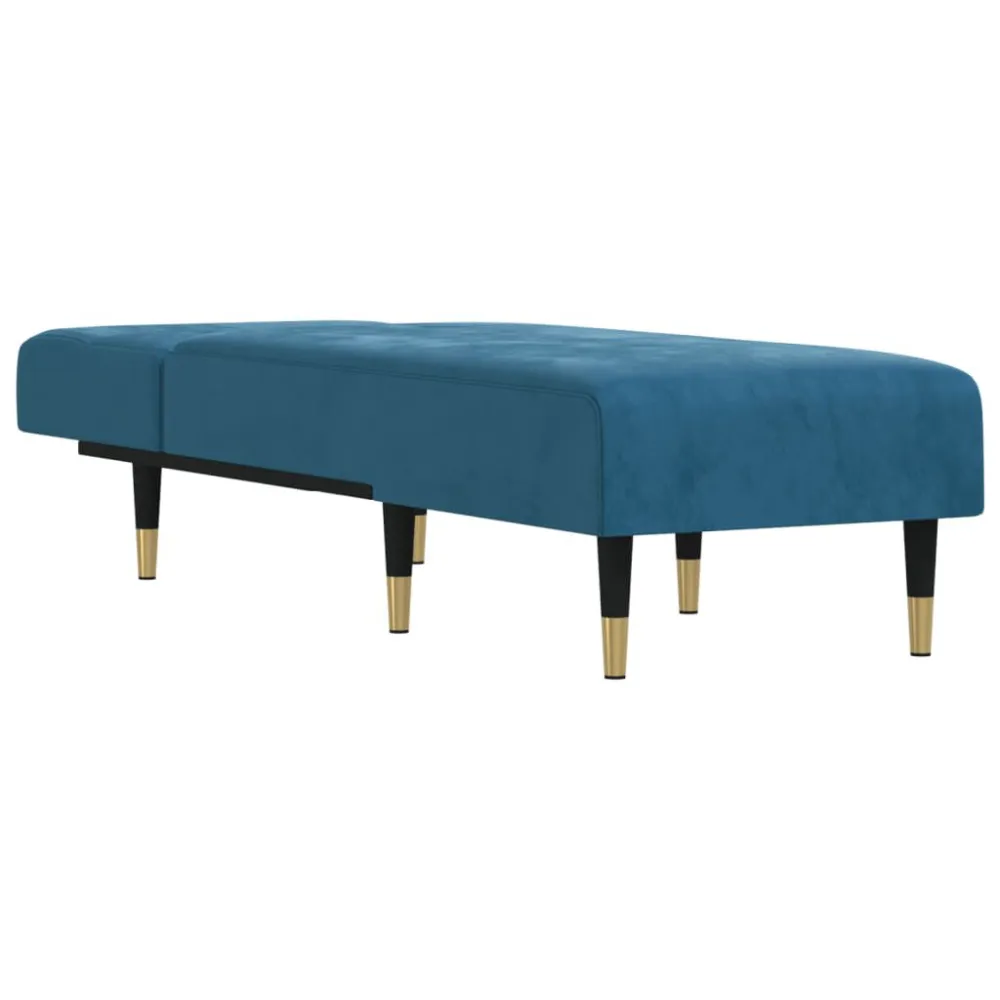 Chaise Longue Velluto Blu
