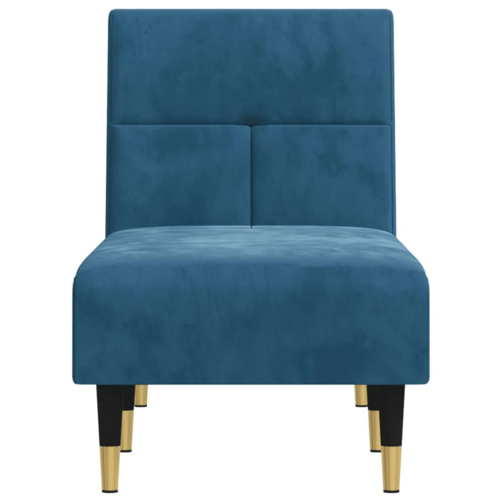 Chaise Longue Velluto Blu