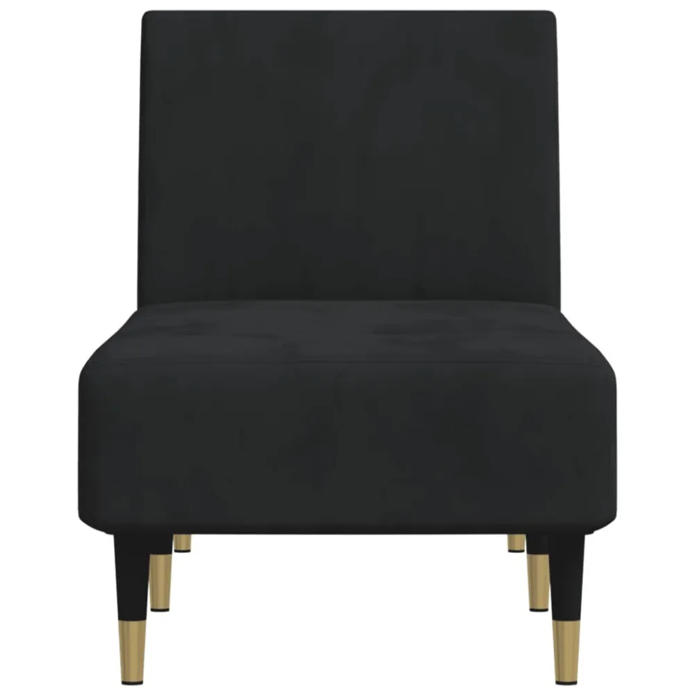 Chaise Longue Velluto Nero