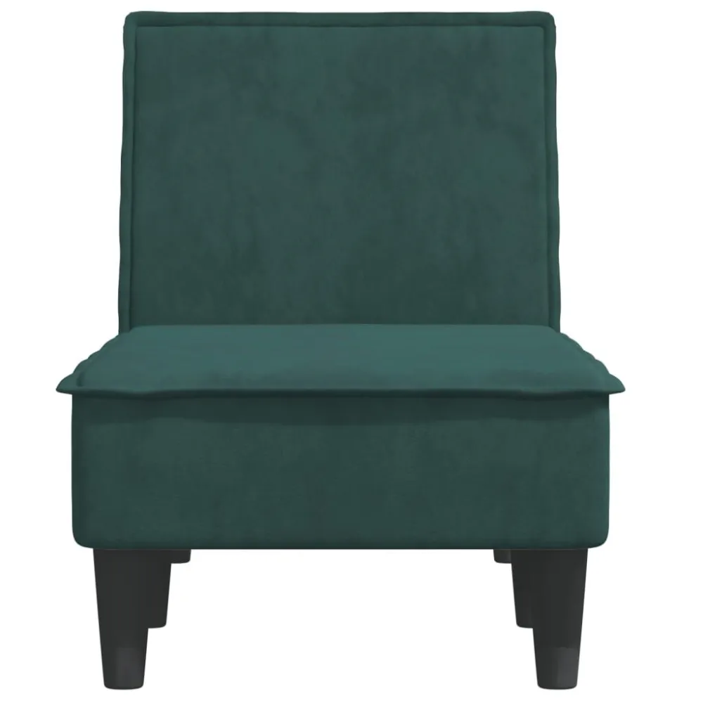 Chaise Longue Velluto Verde Scuro