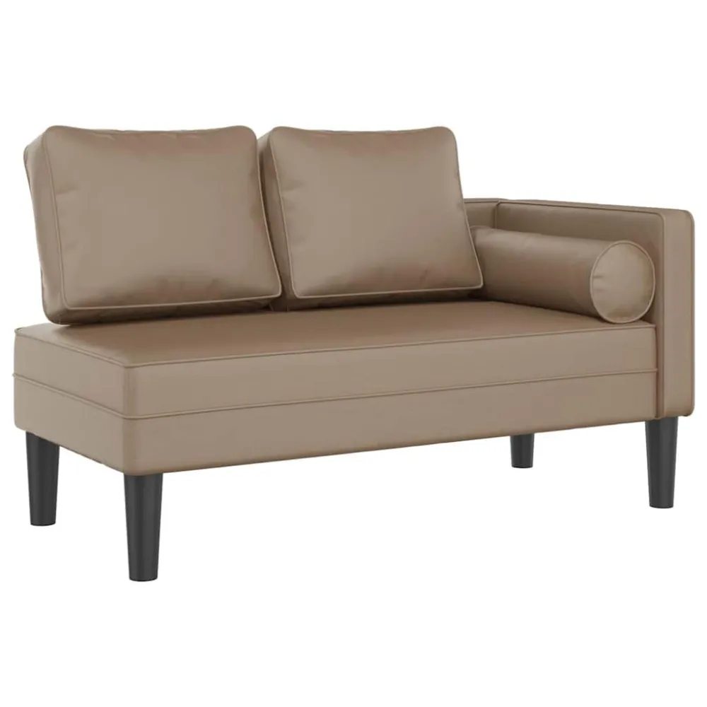 Sdraio con Cuscini Cappuccino Similpelle