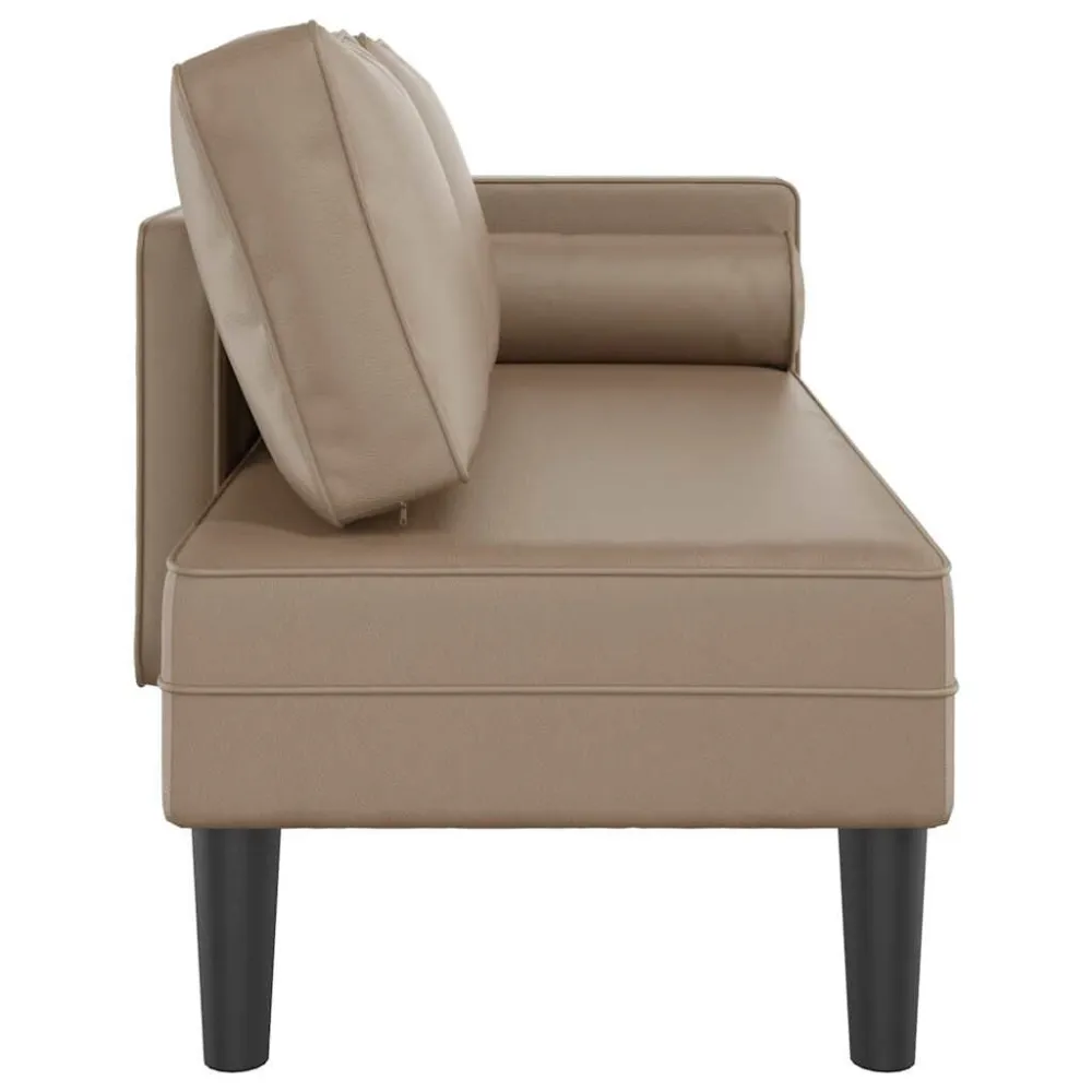 Sdraio con Cuscini Cappuccino Similpelle