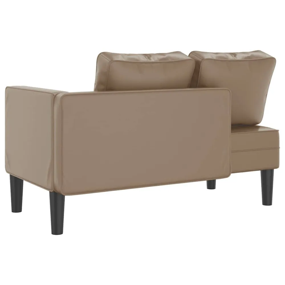 Sdraio con Cuscini Cappuccino Similpelle