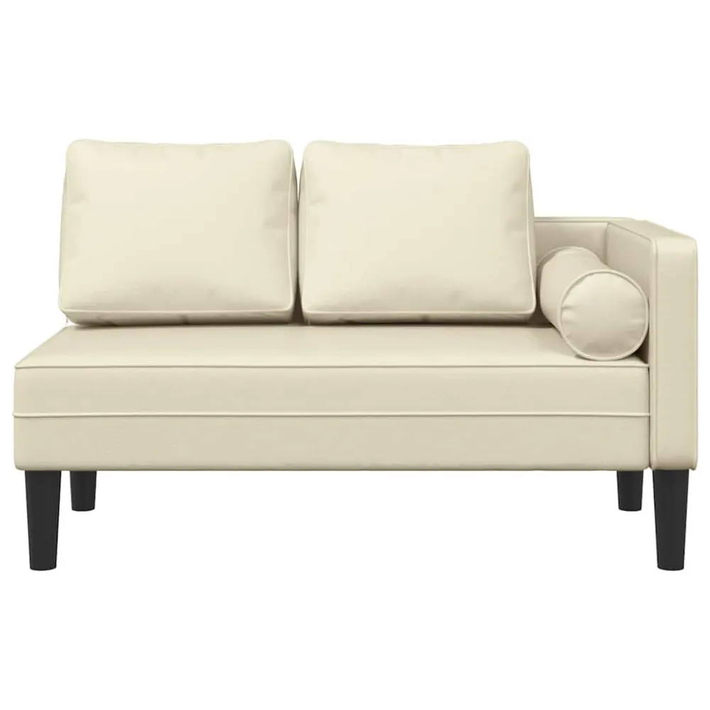 Sdraio con Cuscini Crema Similpelle